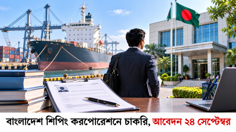 বাংলাদেশ শিপিং করপোরেশনে চাকরি, আবেদন ২৪ সেপ্টেম্বর
