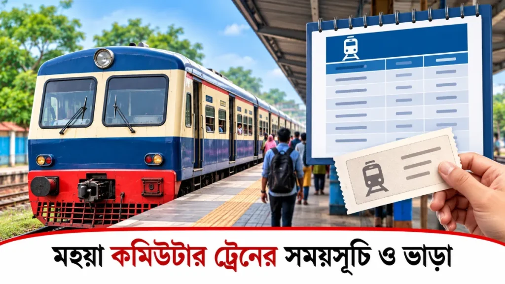 মহুয়া কমিউটার ট্রেনের সময়সূচি ও ভাড়া
