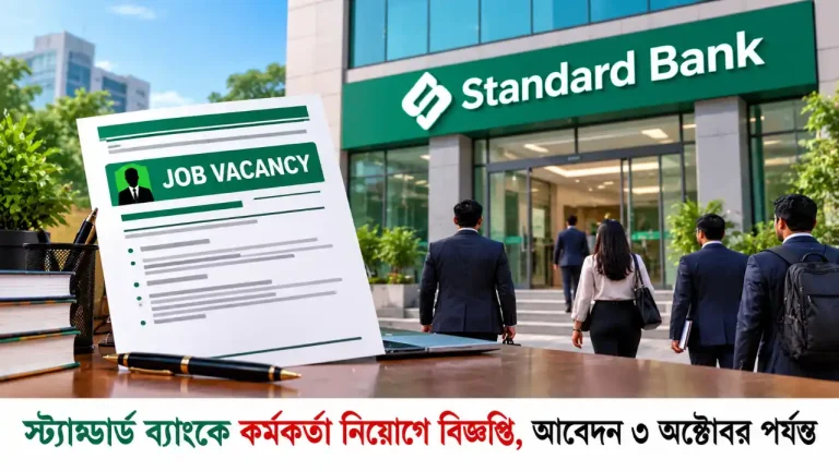 স্ট্যান্ডার্ড ব্যাংকে কর্মকর্তা নিয়োগে বিজ্ঞপ্তি, আবেদন ৩ অক্টোবর পর্যন্ত